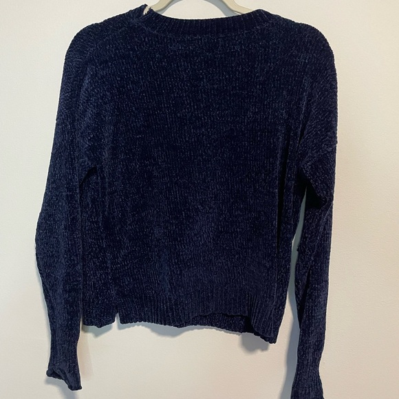 Navy Blue Women's Sweater - Picture 3 of 4